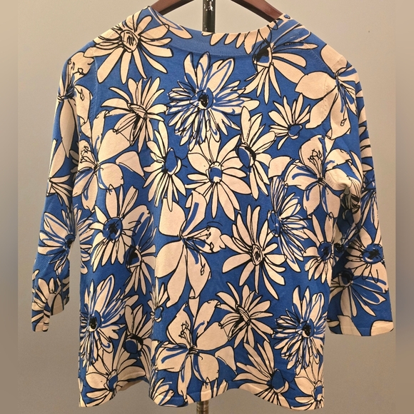 Cable & Gauge Blue and Cream Floral Shirt - Picture 5 of 7